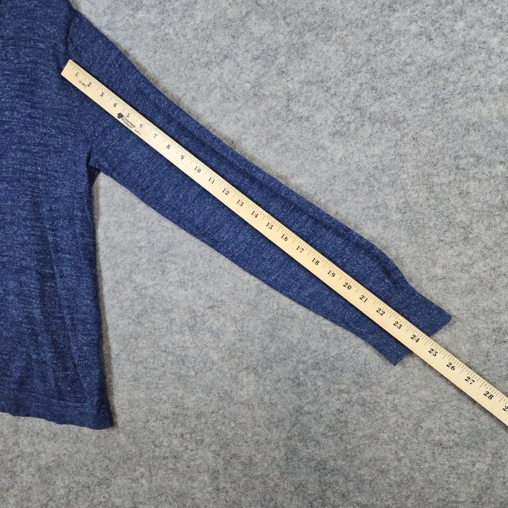 J Crew Men's Heathered Blue Crewneck Sweater Size S Lightweight 100% Cotton Soft